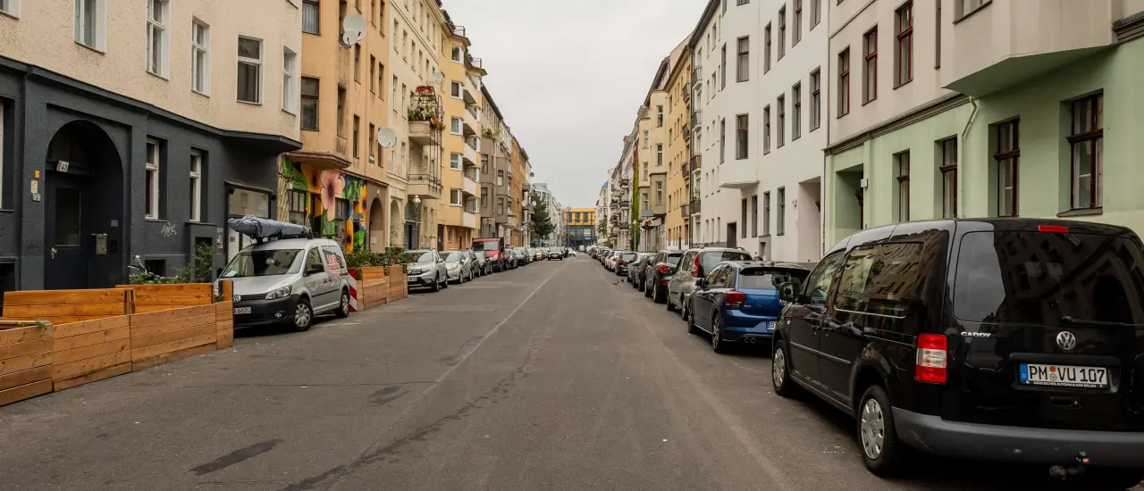 Quiet Neighborhood Street in Moabit, Berlin