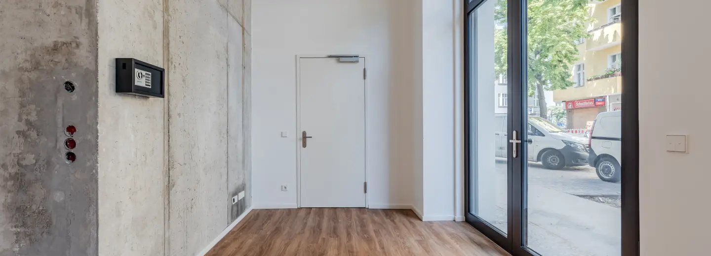 Retail space with window front