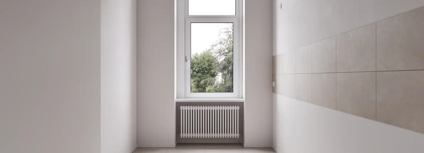 Separate Küche mit Fenster