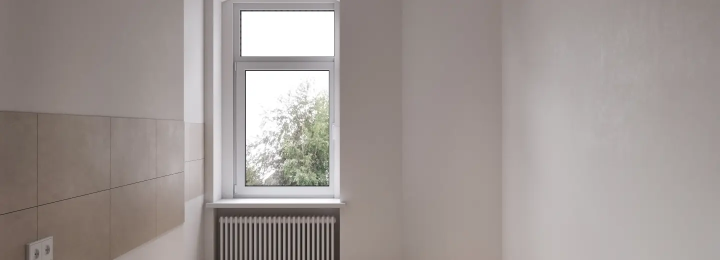 Separate Küche mit Fenster
