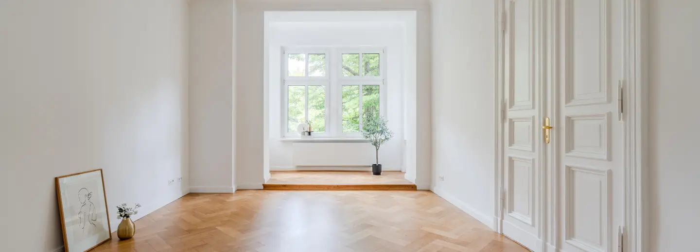 Zimmer mit Fischgrätparkett 