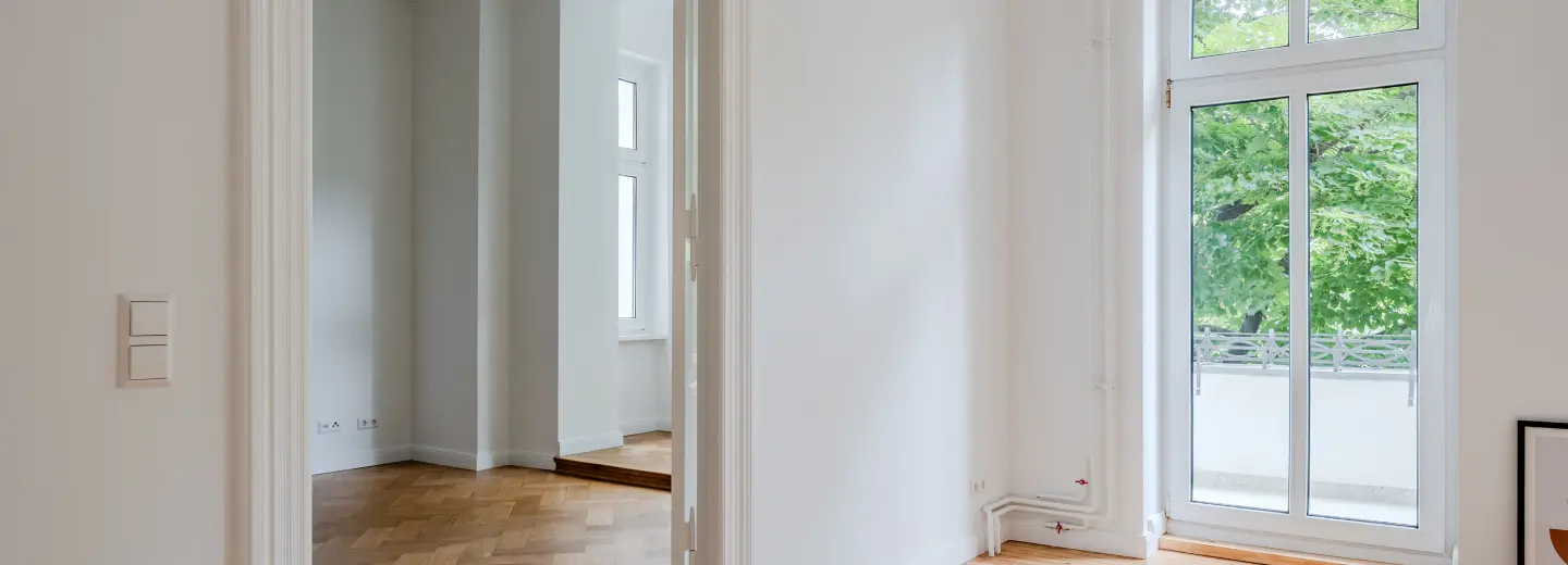 Blick in ein Schlafzimmer