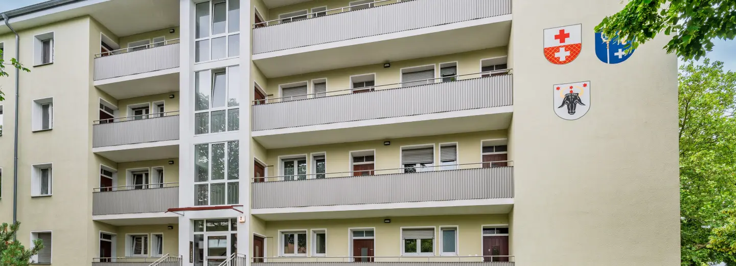 Fassadenansicht des Wohngebäudes