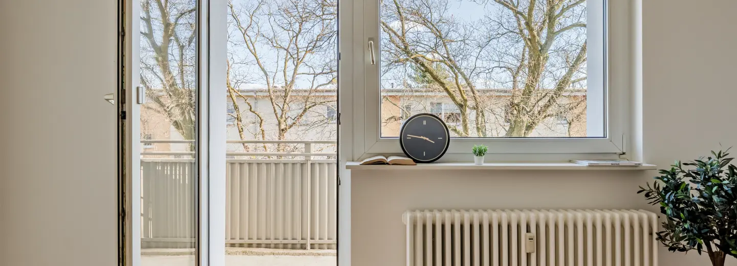 Blick auf die Balkontür