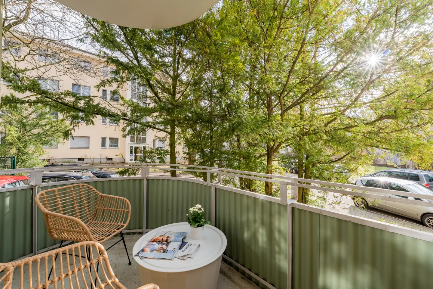 Balkon mit Blick ins Grüne