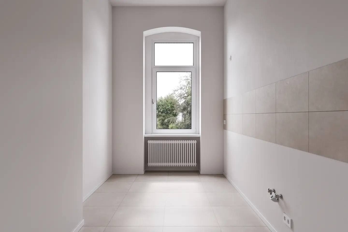 Separate Küche mit Fenster