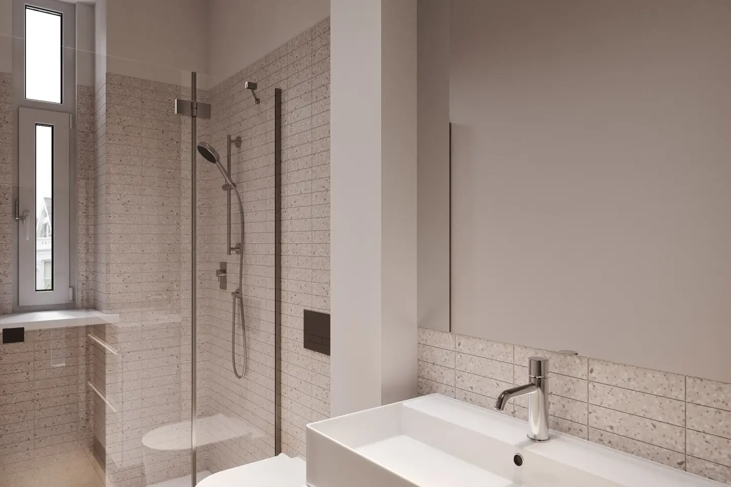 Tageslichtbad mit Dusche
