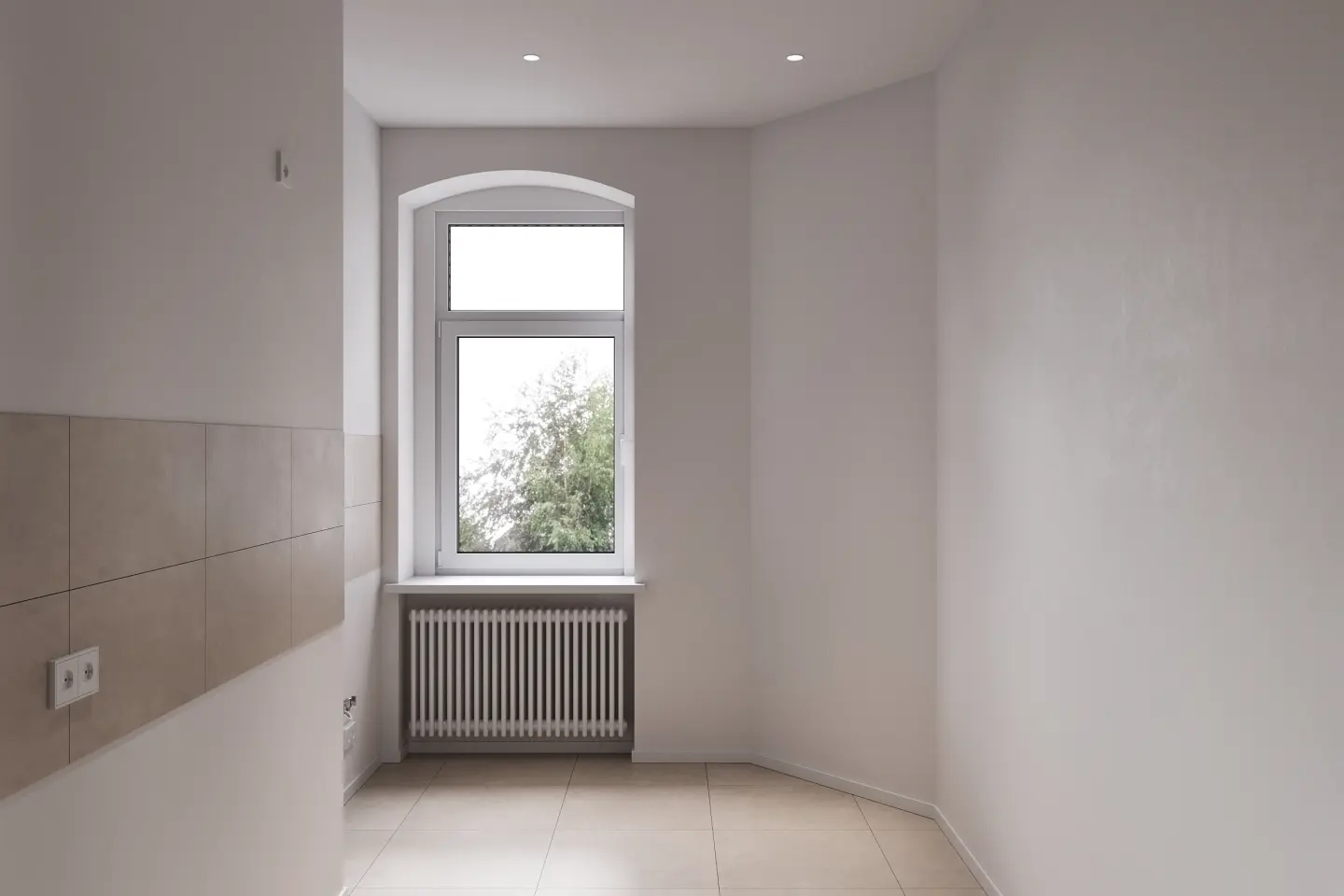 Separate Küche mit Fenster