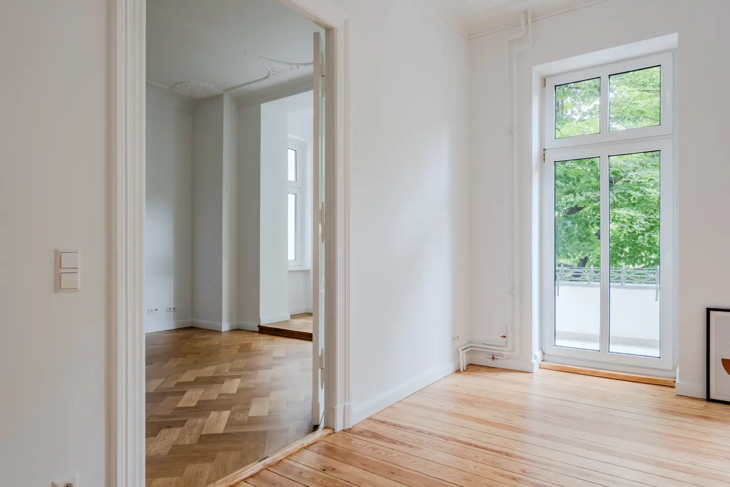 Blick in ein Schlafzimmer
