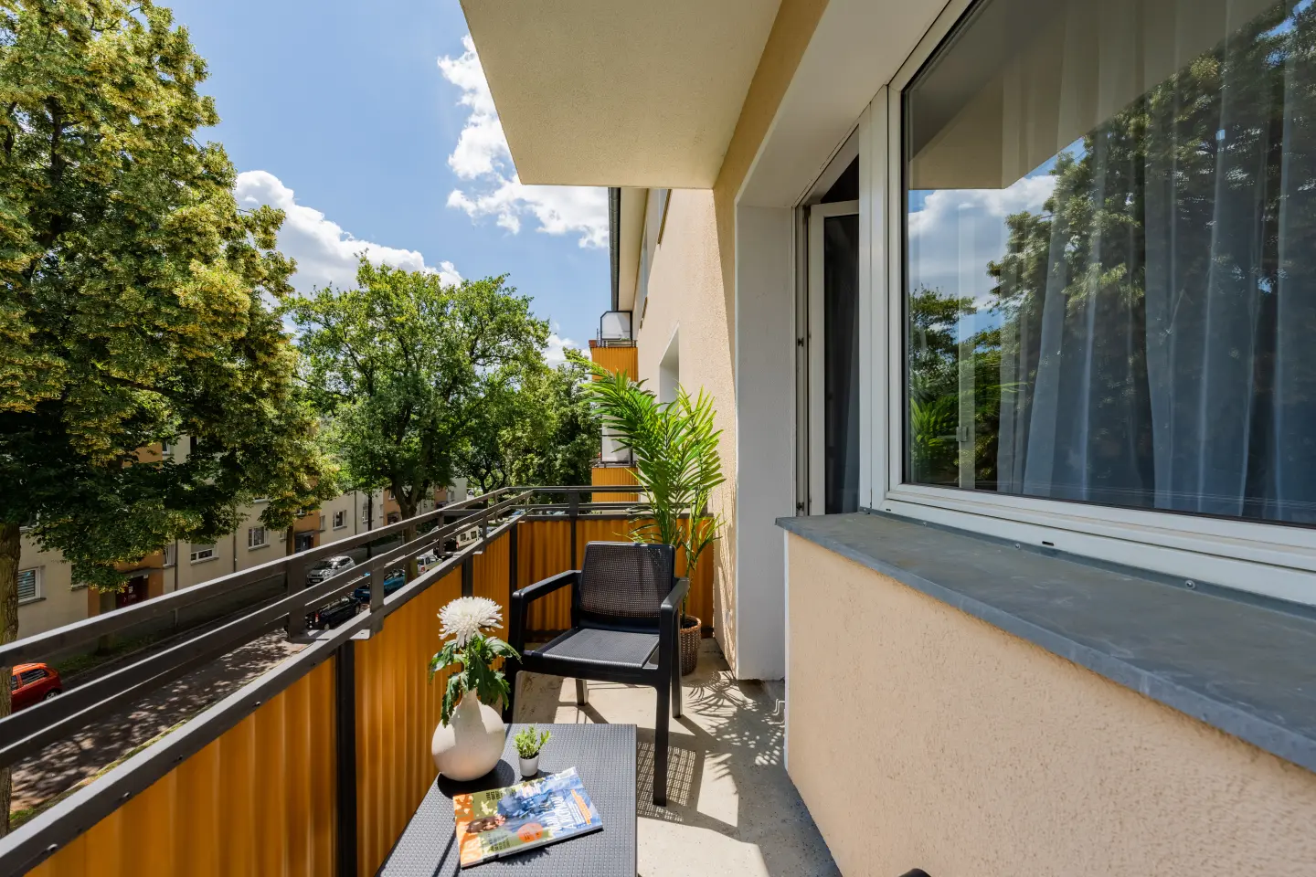 Balkon mit Platz zum Verweilen