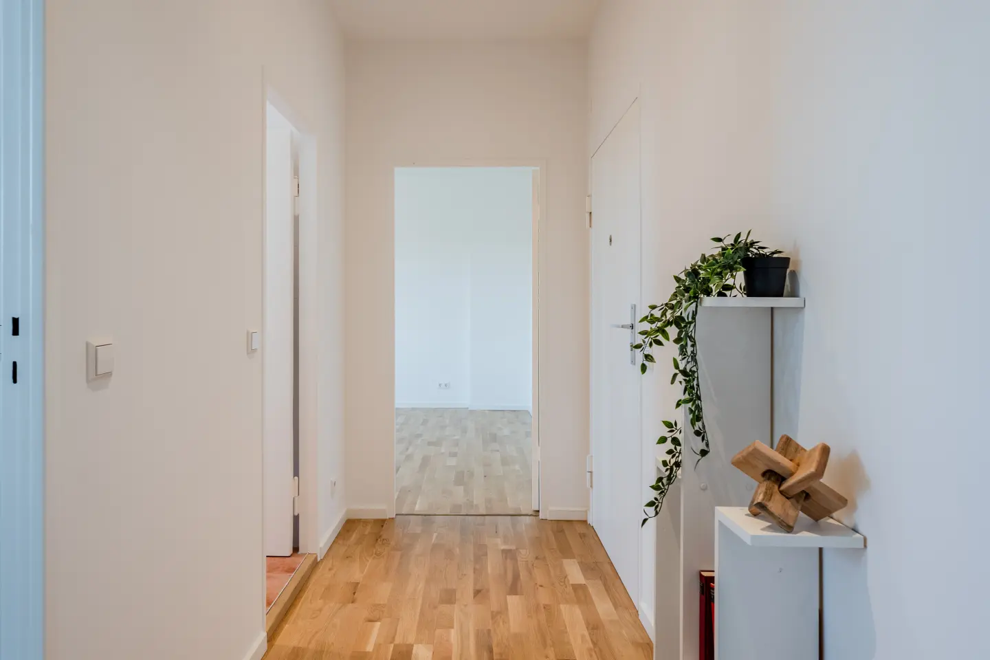 Flur mit Blick in den Wohnraum