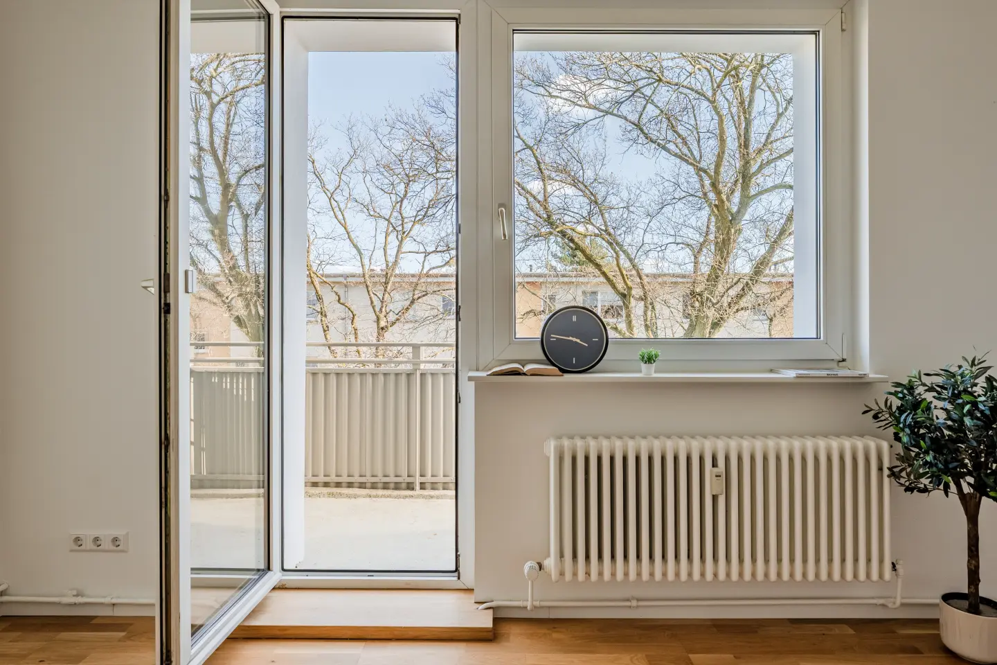 Blick auf die Balkontür