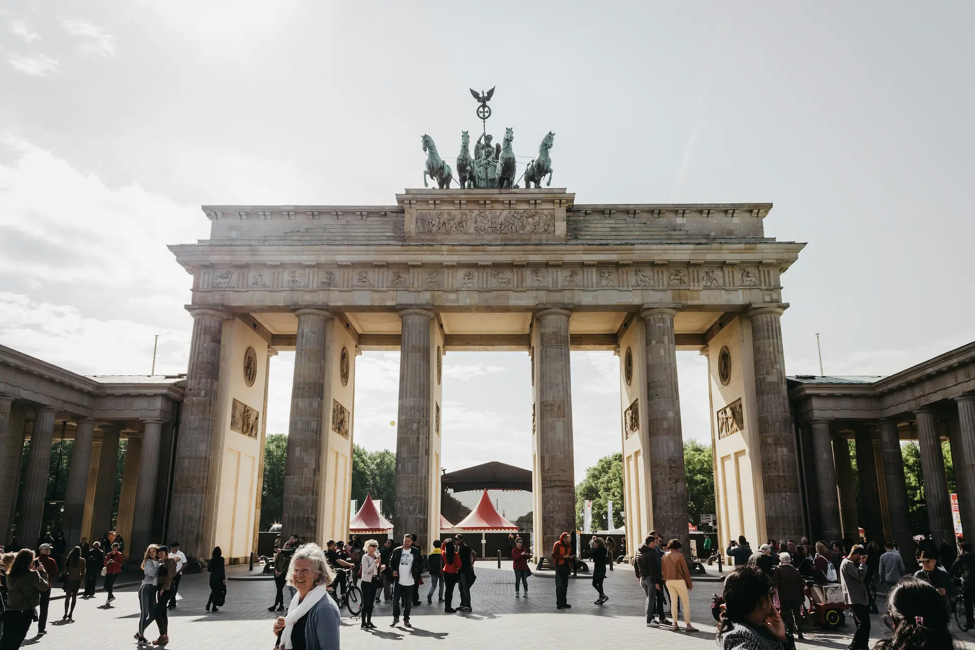 People in front of the Brandenburg Gate in Berlin
